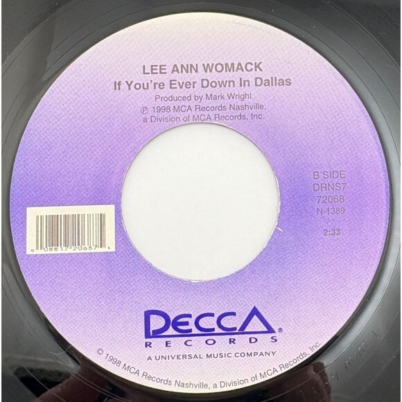 Lee Ann Womack 45 Country A Little Past Little Rock / You're Ever Down in Dallas - Picture 2 of 6